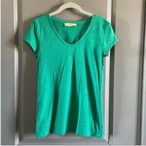 LOFT sun-washed green t-shirt. 100% cotton.